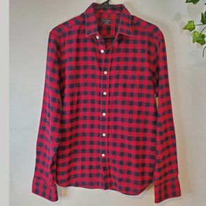 UNTUCKIT Red Plaid Button Down SlimFit Shirt
